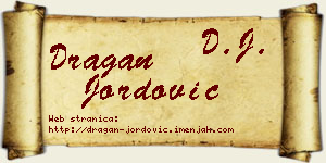 Dragan Jordović vizit kartica